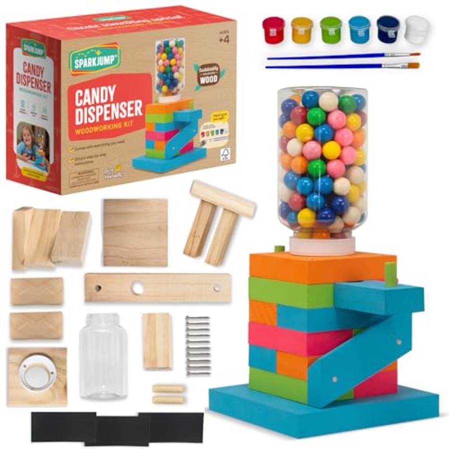 Woodworking Kits - Candy Dispenser Woodworking Kit Complete STEM