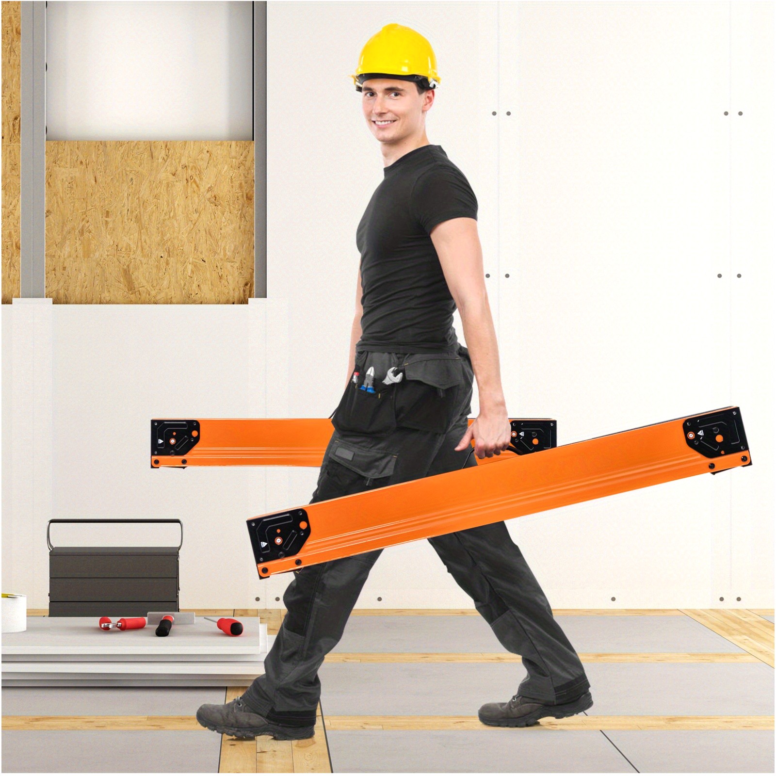 Woodworking Workshop Design - Portable Folding Sawhorses – 2-Piece Set