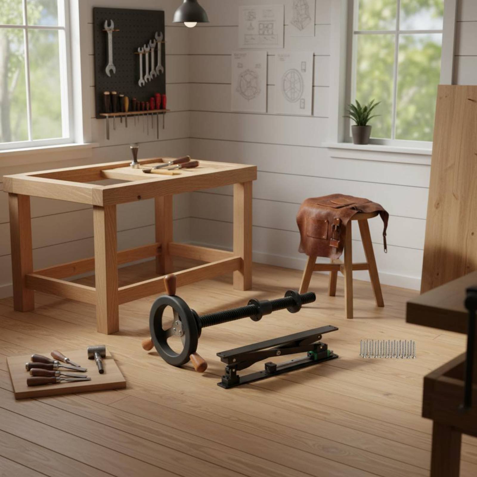 Workbench Leg Clamp European D - Woodworking Workshop Design บทวิจารณ์และราคา