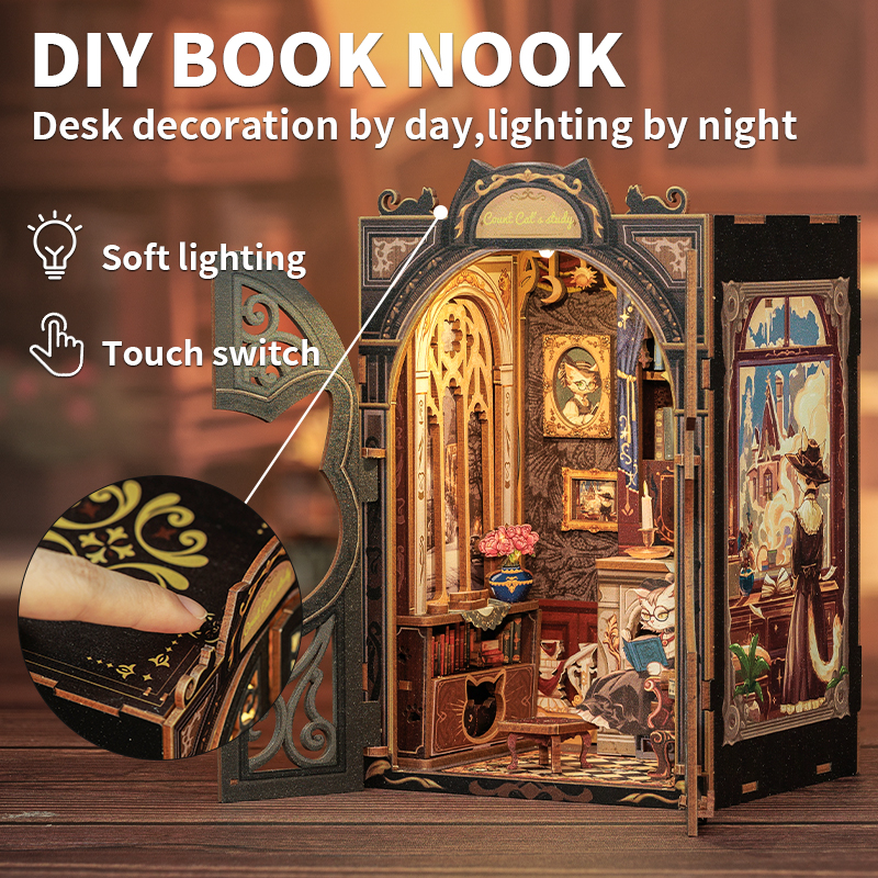 CUTEBEE Booknook Kit DIY Doll  - Woodworking Book บทวิจารณ์และราคา