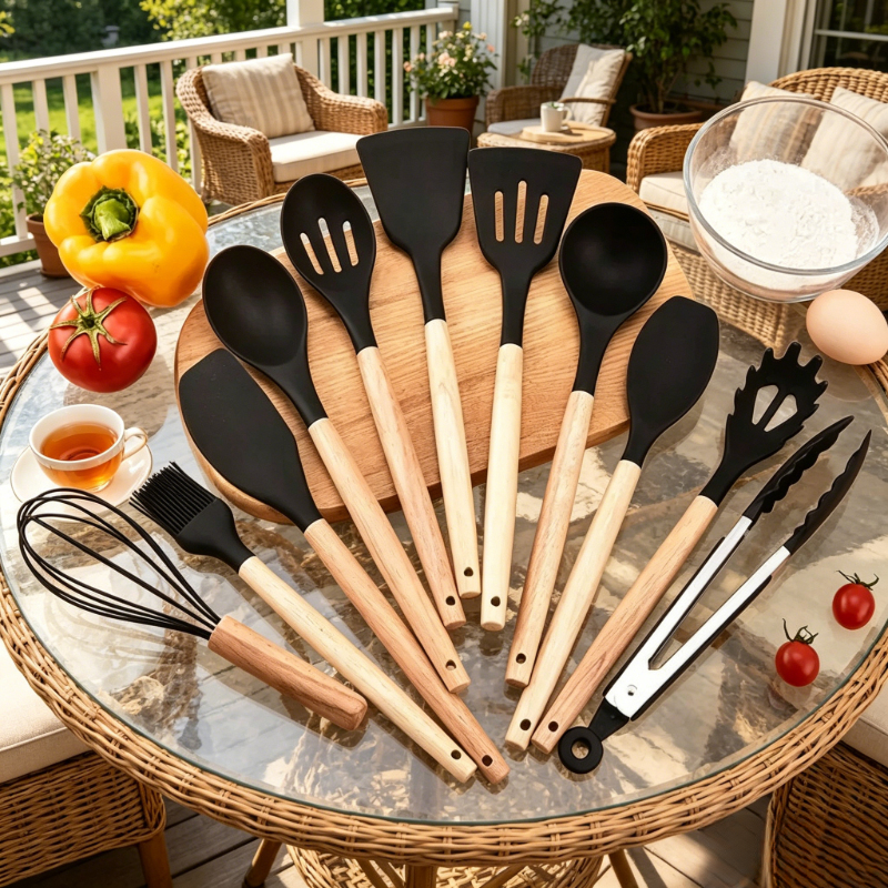 Black Silicone Kitchen Tools 1 - Woodworking Kits บทวิจารณ์และราคา