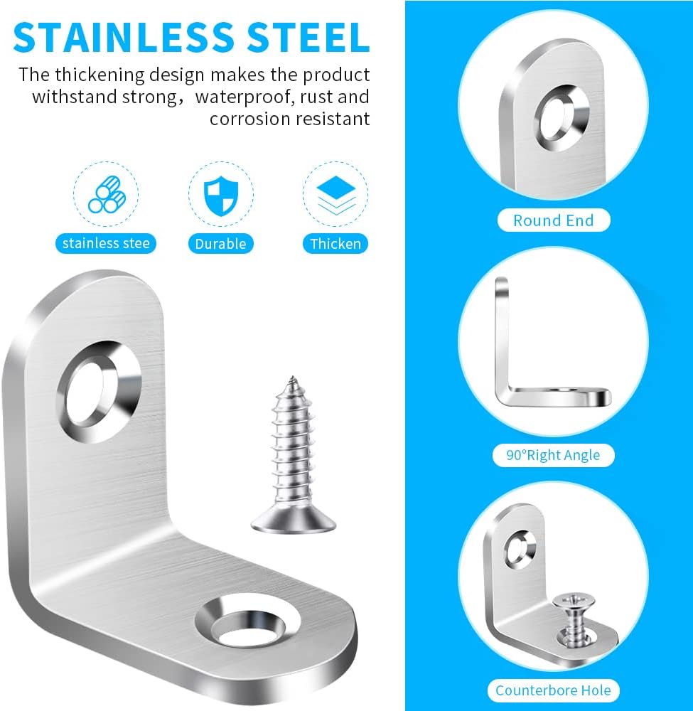 Stainless Steel L Bracket Corn - Woodworking Joint บทวิจารณ์และราคา