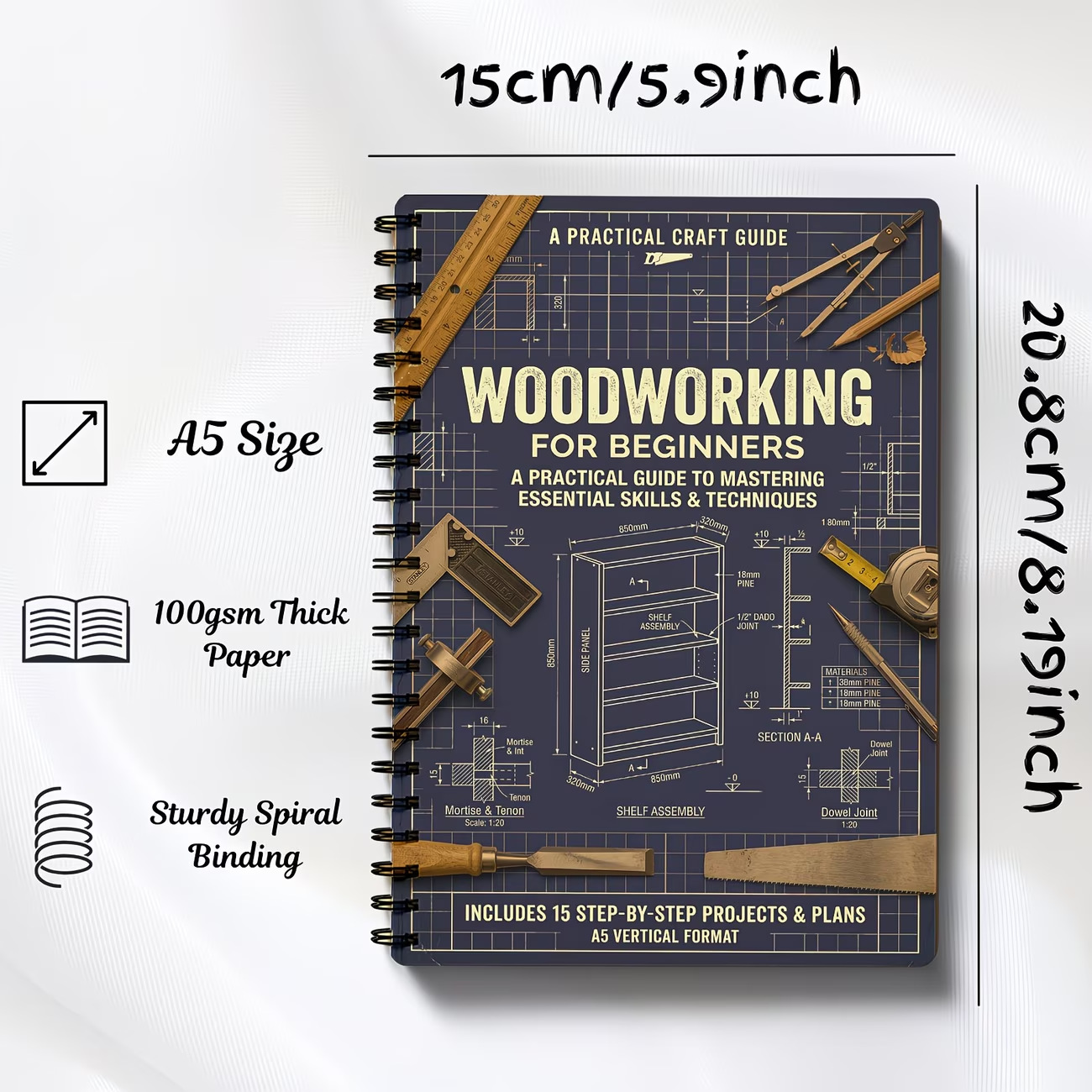 Vintage Sturdy Coil Bound A5 W - Woodworking Book บทวิจารณ์และราคา
