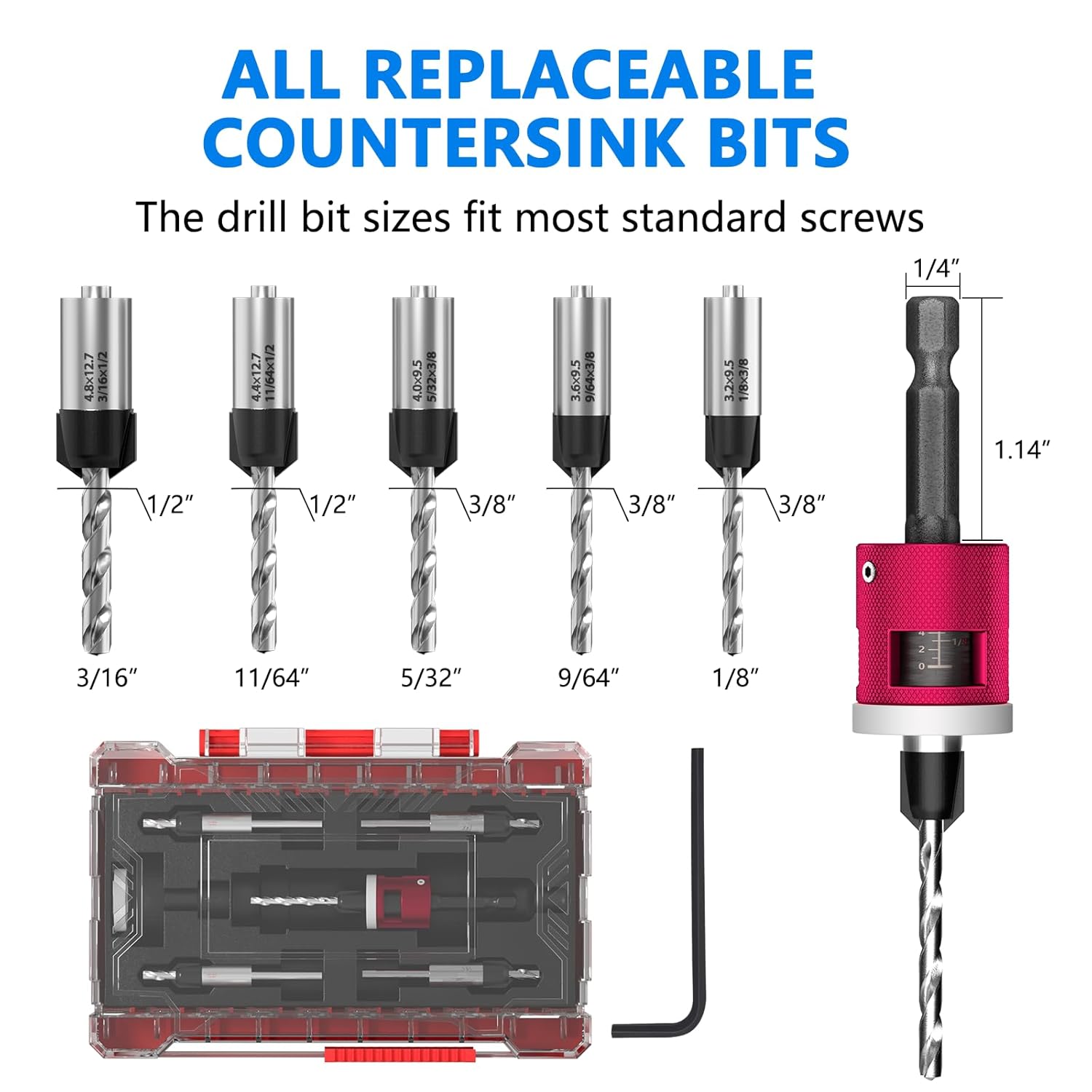 5-Piece Countersink Drill Bit  - Woodworking Kits บทวิจารณ์และราคา