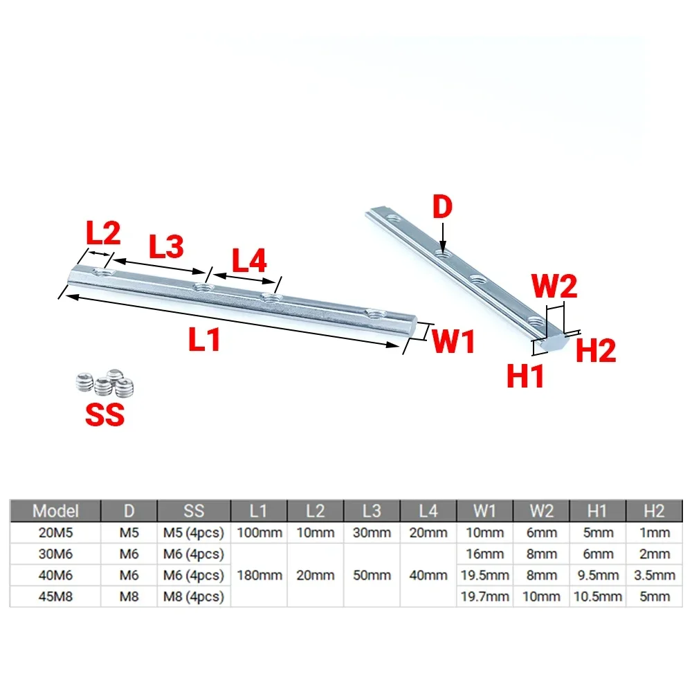 4Pcs V-Slot T-Slot Joiner 180  - Woodworking Joint บทวิจารณ์และราคา