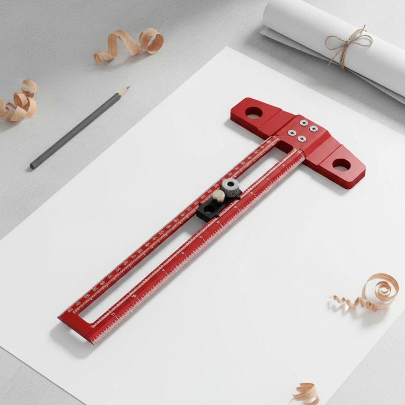 T-Square Ruler Drill Hole Guid - Woodworking Workshop Design บทวิจารณ์และราคา