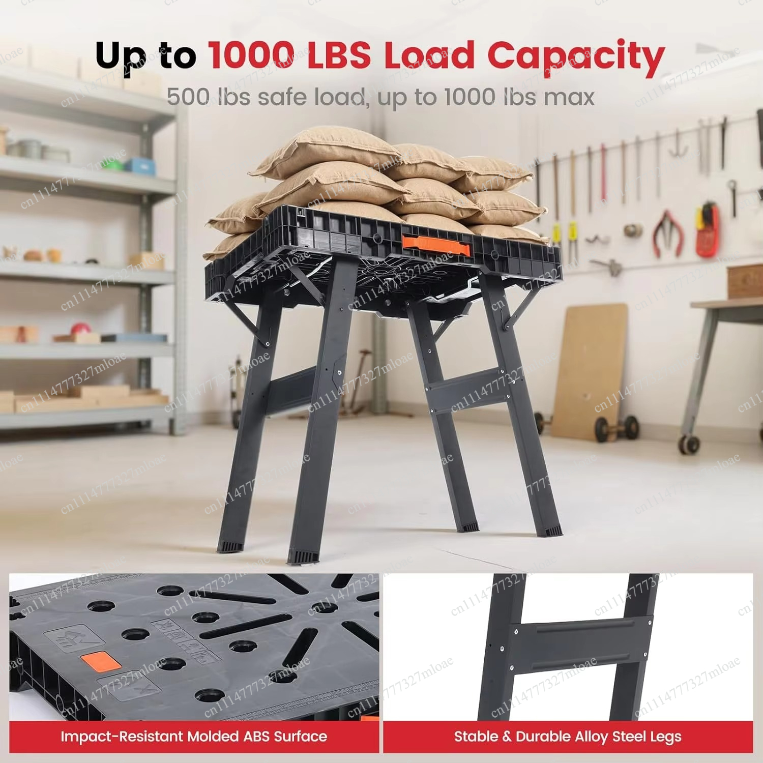 Folding Table with Clamps and  - Woodworking Workshop Design บทวิจารณ์และราคา