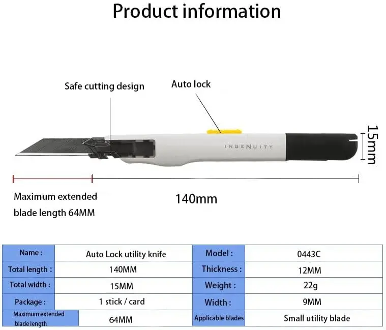 9mm Box Cutter, 30 Degree Anti - Woodworking Warehouse บทวิจารณ์และราคา