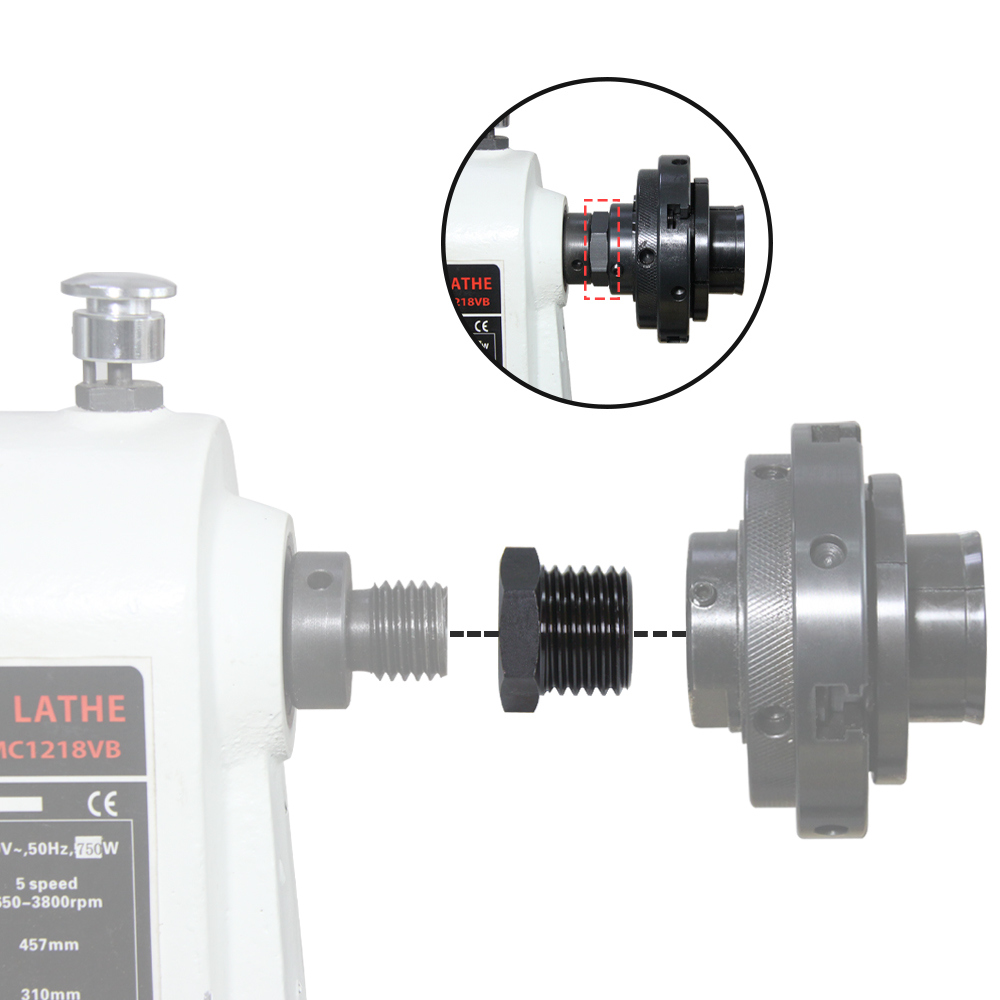 Wood Lathe Headstock Spindle A - Woodworking Lathe Chuck บทวิจารณ์และราคา