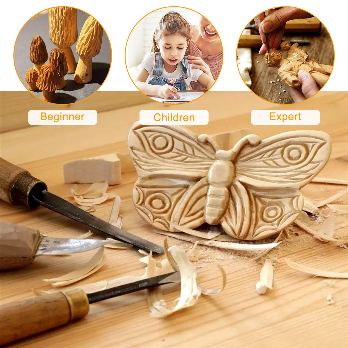 ABKM 6Pcs Basswood Carving Blo - Woodworking Hobby Kits บทวิจารณ์และราคา