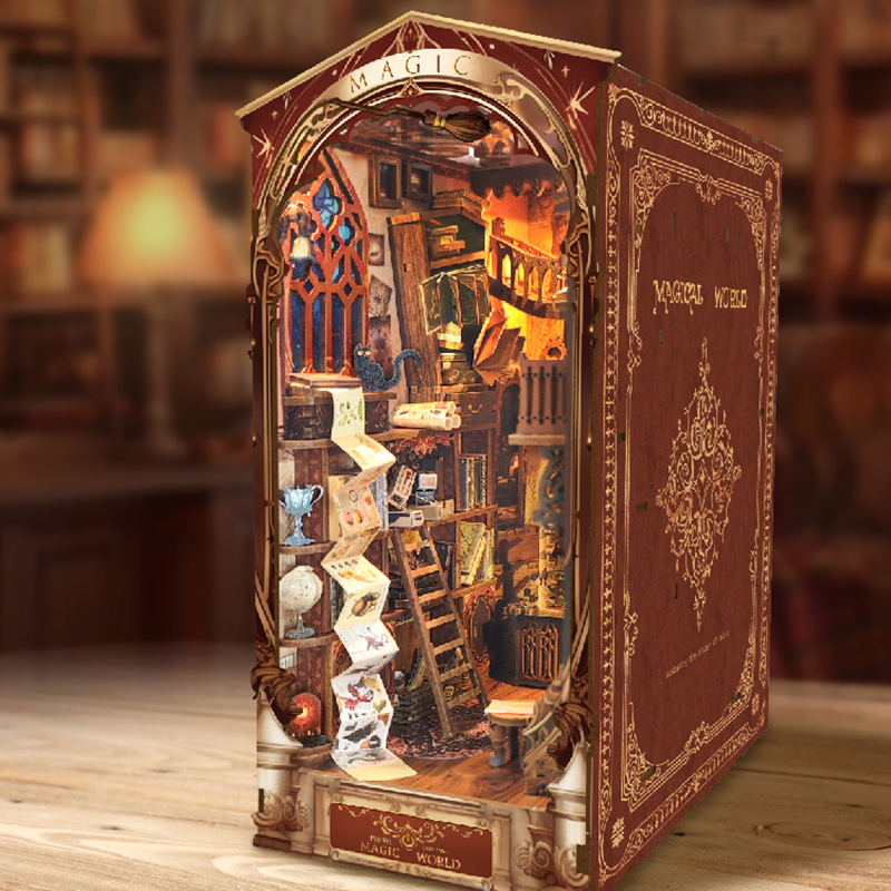 OUZEY 3D Wooden Book Nook DIY  - Woodworking Book บทวิจารณ์และราคา