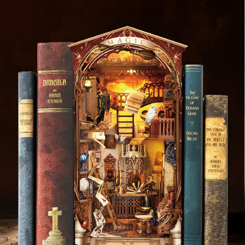 OUZEY 3D Wooden Book Nook DIY  - Woodworking Book บทวิจารณ์และราคา