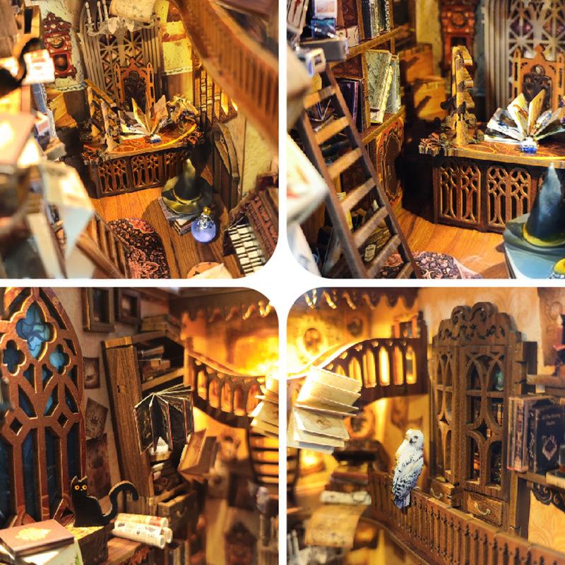 OUZEY 3D Wooden Book Nook DIY  - Woodworking Book บทวิจารณ์และราคา