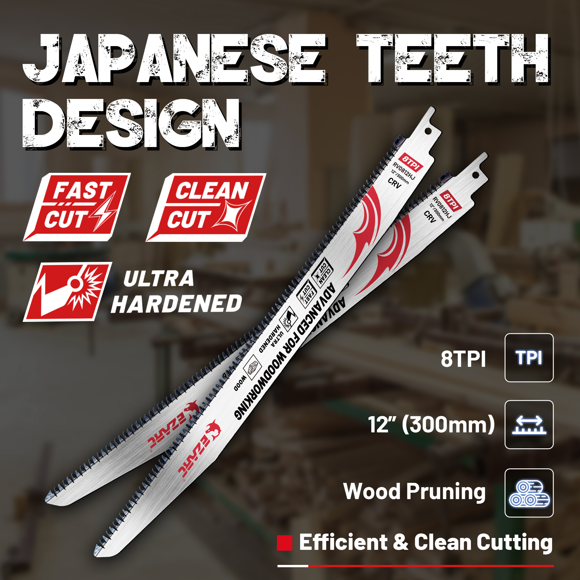 EZARC 300mm Japanese Teeth Rec - Japanese Pull Saw บทวิจารณ์และราคา