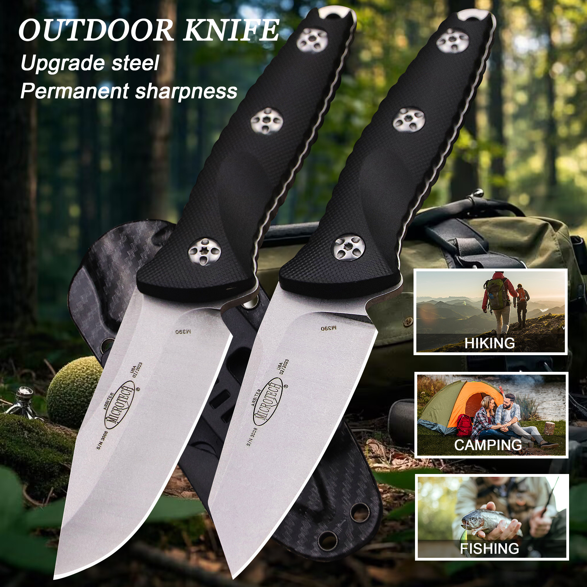 USA M390 outdoor hunting knife - Woodworking Usa บทวิจารณ์และราคา