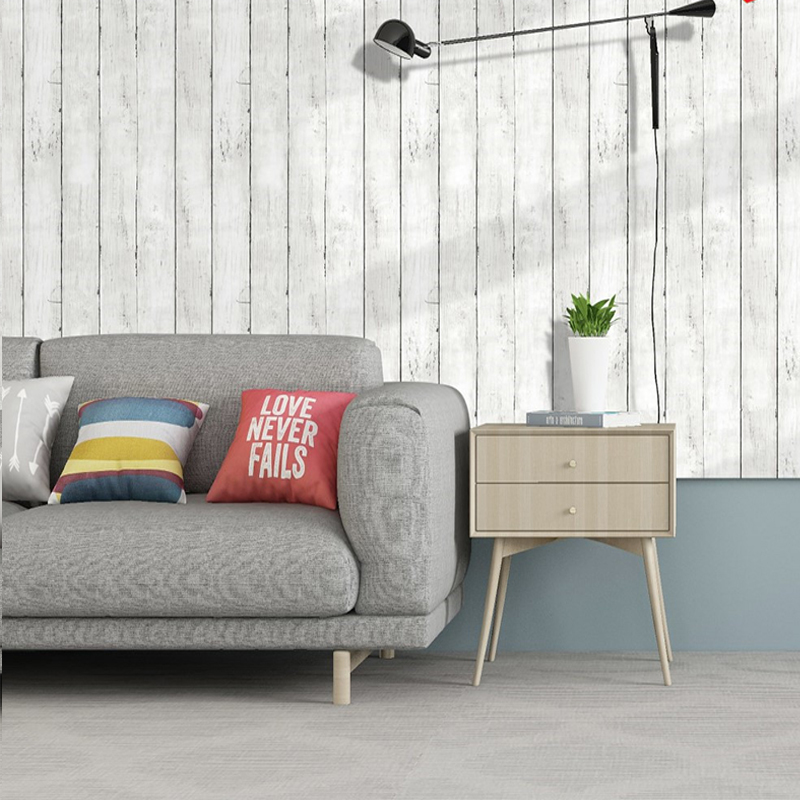 Ivory white retro imitation wo - Woodworking Wallpaper บทวิจารณ์และราคา