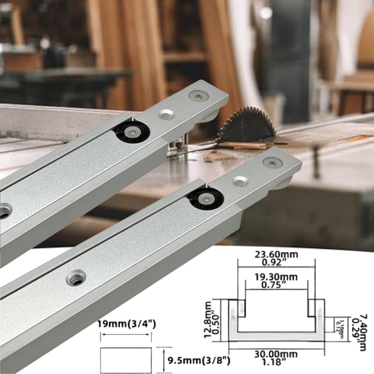 1 Set Aluminium Alloy T-tracks - Woodworking Plans บทวิจารณ์และราคา