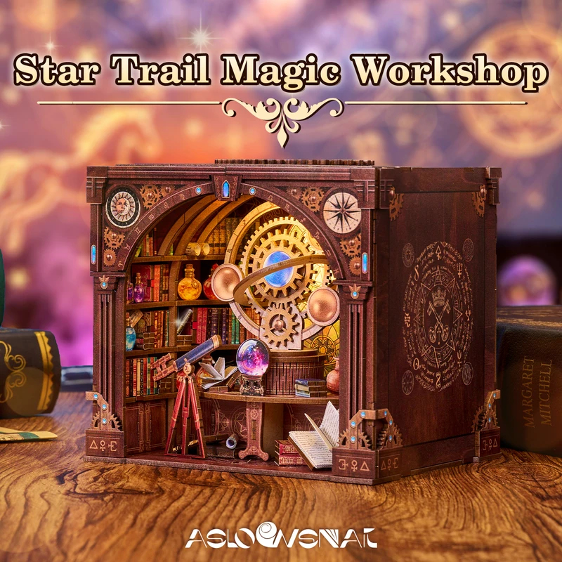 Book Nook Kit Star Trail Magic - Woodworking Book บทวิจารณ์และราคา