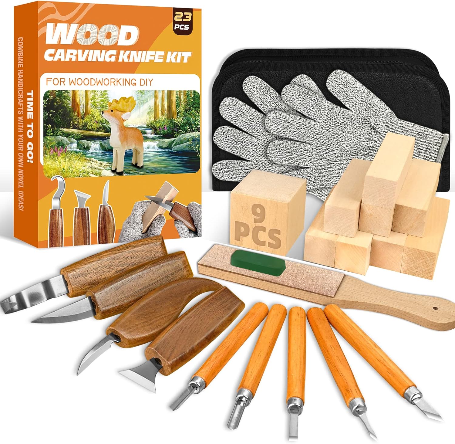 Wood Carving Kit, 23pcs Wood C - Woodworking Hobby Kits บทวิจารณ์และราคา