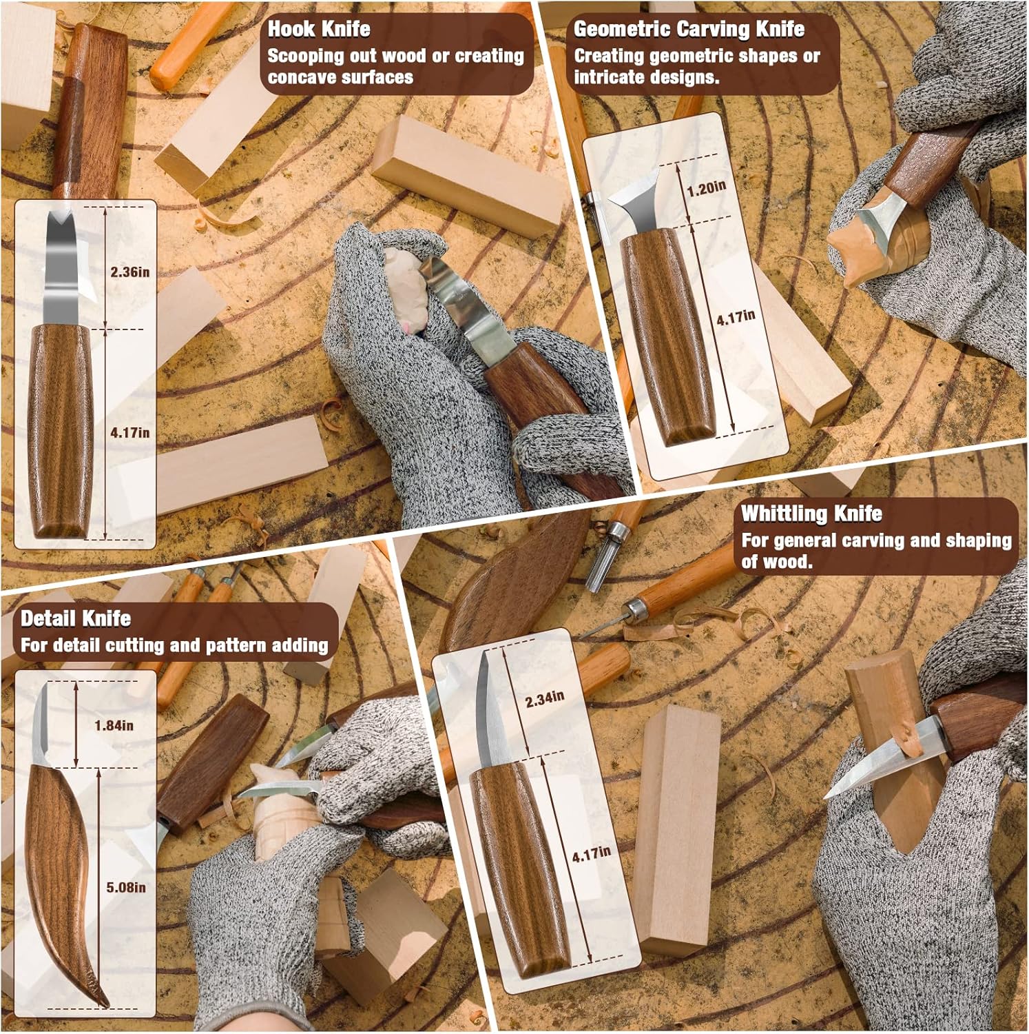 Wood Carving Kit, 23pcs Wood C - Woodworking Hobby Kits บทวิจารณ์และราคา