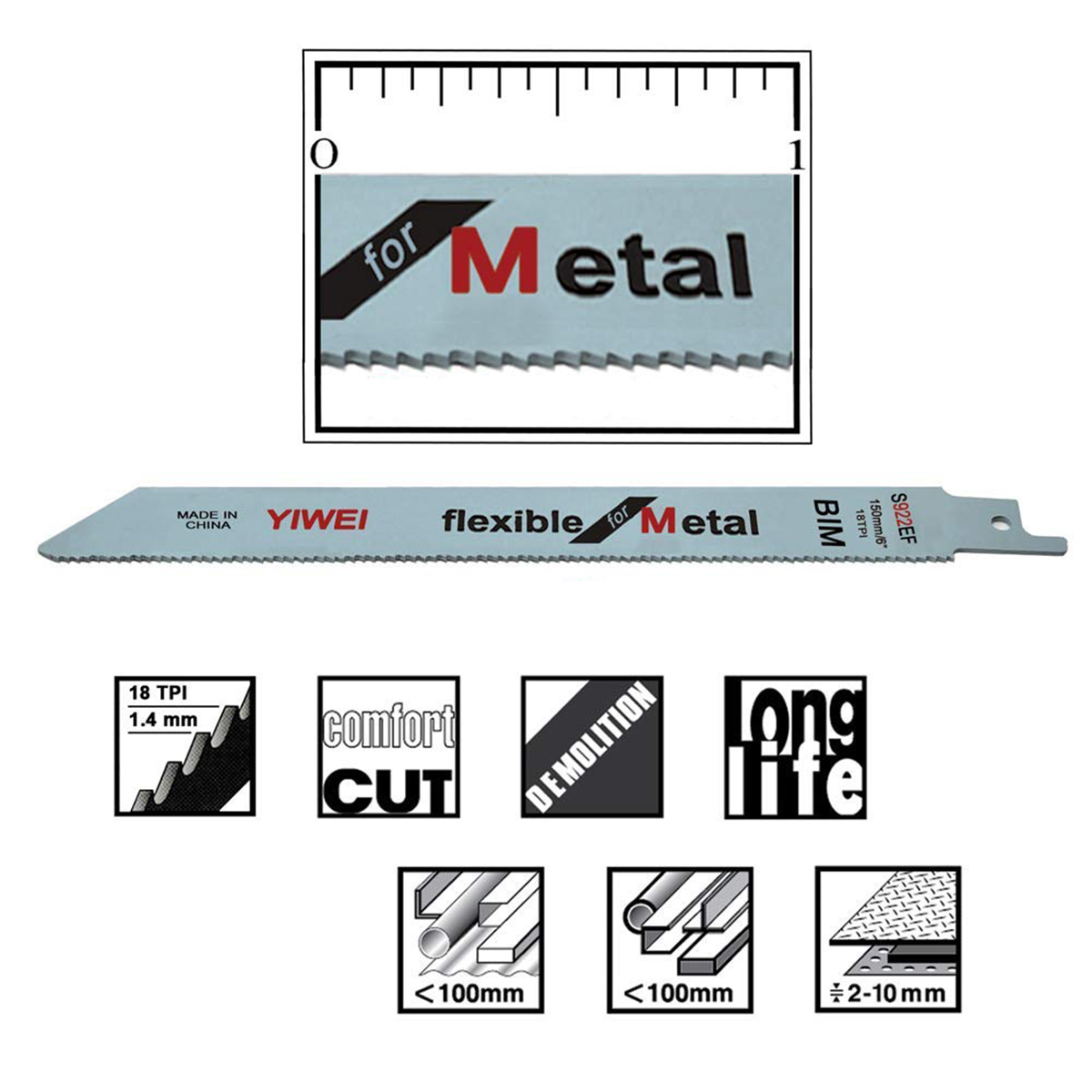 Heavy Duty Metal Cutting Recip - Band Saw Blade บทวิจารณ์และราคา