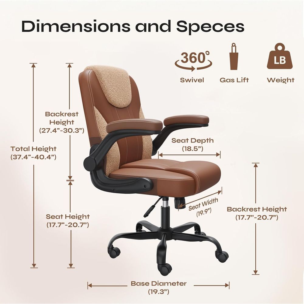 Ergonomic PU Leather Swivel Ch - Woodworking Terms บทวิจารณ์และราคา