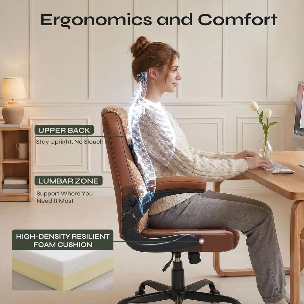 Ergonomic PU Leather Swivel Ch - Woodworking Terms บทวิจารณ์และราคา